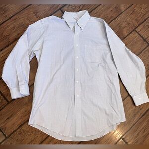 Brooks Brothers dress shirt mens 16 1/2-33 button down Madison Fit red checkered